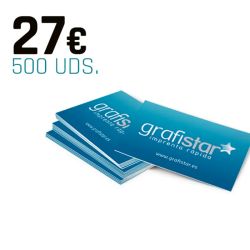 oferta 500 tarjetas  de visita baratas