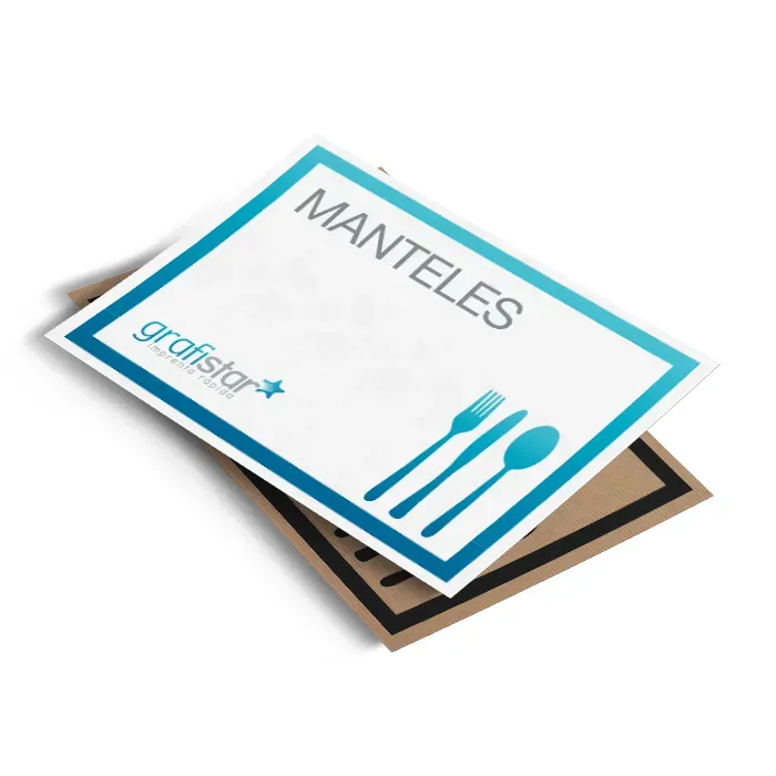Imprimir manteles de papel para restaurantes.
